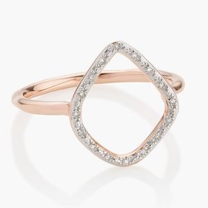 Monica Vinader Riva Diamond Hoop Ring